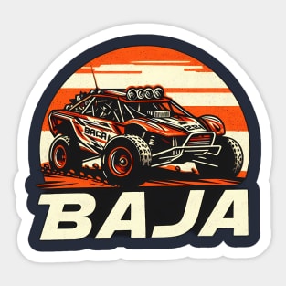 Baja Race Car Sticker